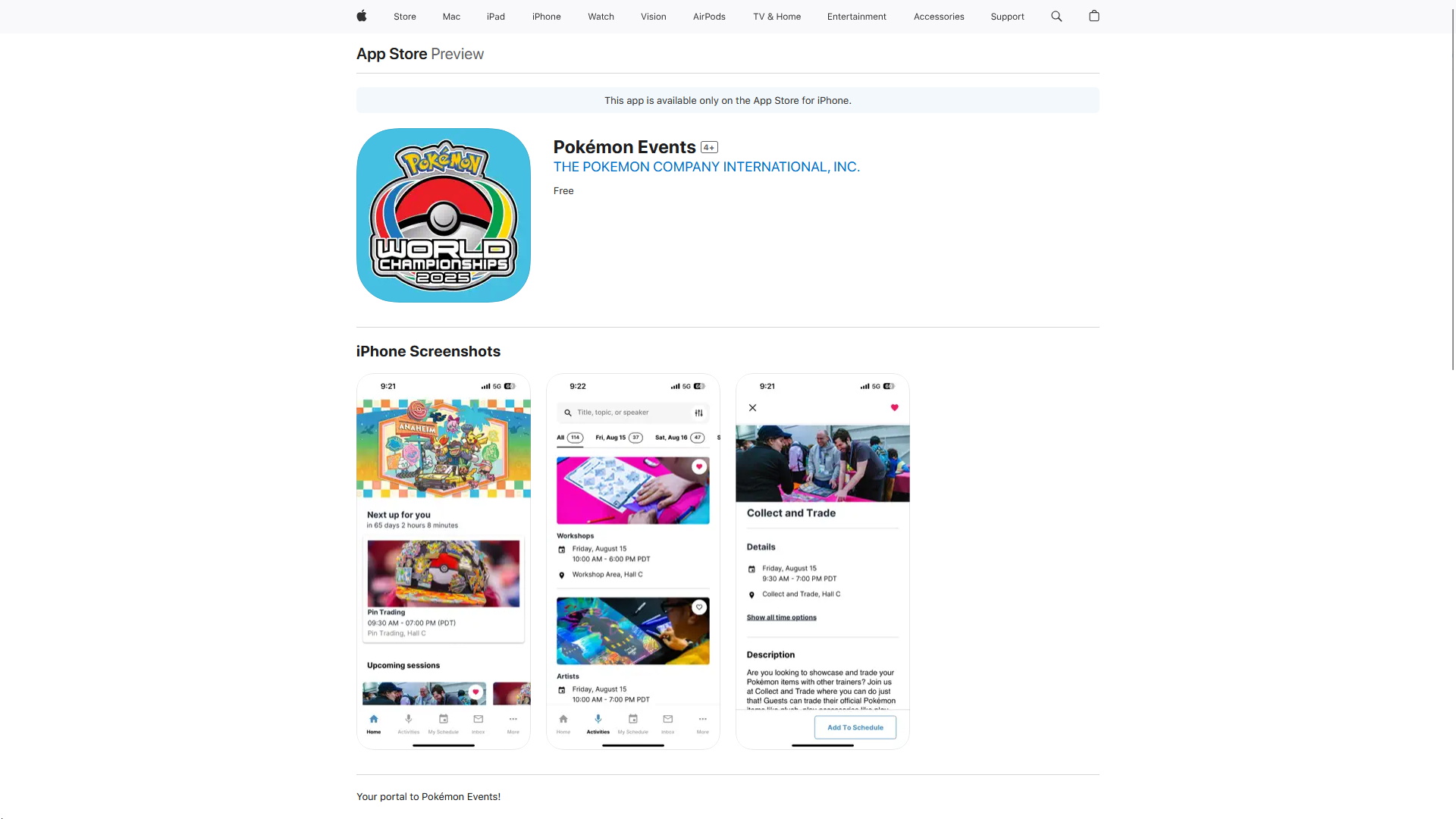 Pokémon Events App Released for iOS and Android Devices