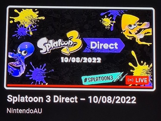 Nintendo accidentally began streaming Splatoon 3 Direct early in some regions